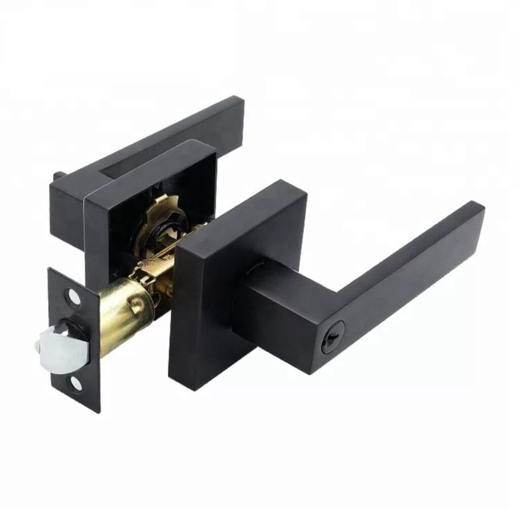 Heavy-Duty Tubular Lever Lock 718BL-ET Matt Black