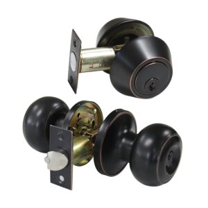 Combo Lock Set 522+D102BL-ET tubular knob and deadbolt lock