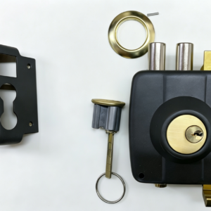 Rim Lock 622BL-ET Black Iron Door Lock