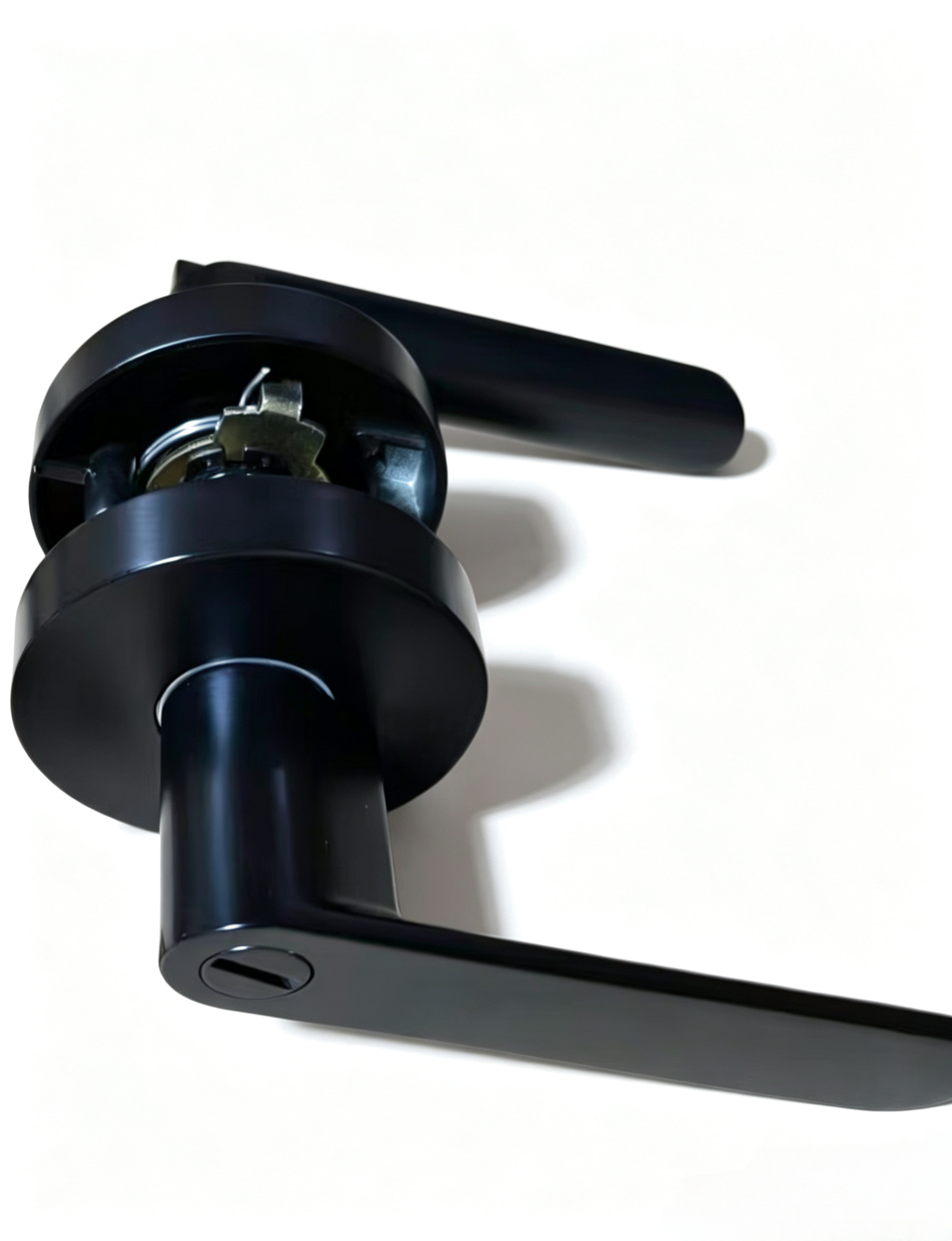 Heavy Duty Bathroom Tubular Lever Lock 712BL-BK Matte Black
