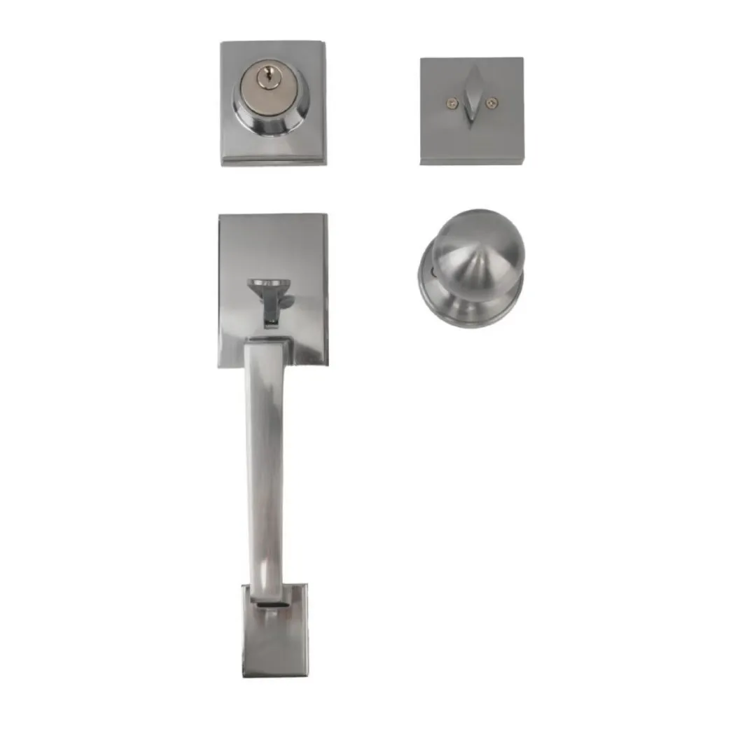 9019SN-ET satin zinc alloy handle lock, multi color wooden door entry lock bulk supply