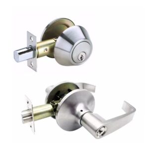 805+D101SS-ET combo door lock set with zinc alloy leverset and stainless steel deadbolt