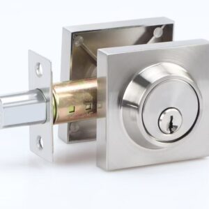 D111SN-ET satin nickel deadbolt lock for wooden doors