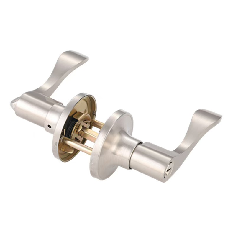 satin nickel tubular lever lock 801SN-ET for wooden doors