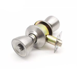 588SS-ET Stainless Steel Knob Lock side view showing durable exterior finish