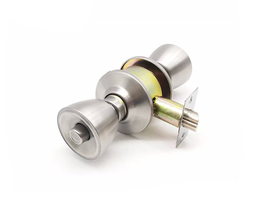 588SS-ET Stainless Steel Knob Lock side view showing durable exterior finish