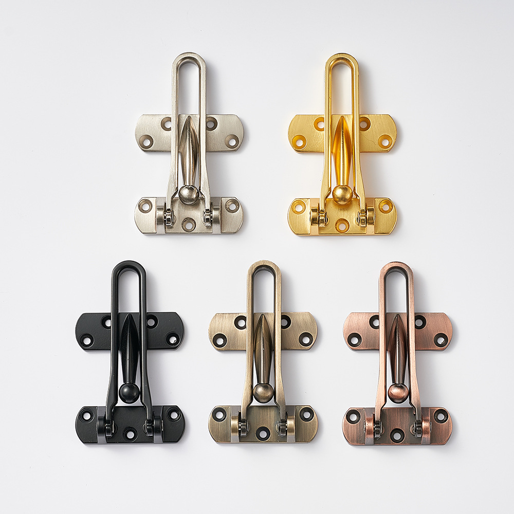 ATB066 zinc alloy security door guard latch, multi color screw mount door safety hardware
