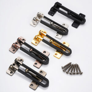 ATB068 thickened rubber coated door guard anti-theft safety latch for hotel interior door, multiple colors with mounting screws