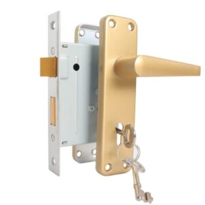 317GD aluminium alloy handle lock bulk wholesale, gold silver two finish wooden door lock