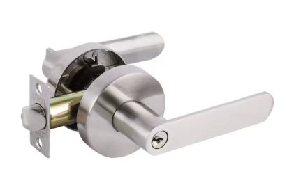 712SN-ET Heavy-Duty Tubular Lever Lock Satin Nickel Zinc Alloy Door Handle Lock
