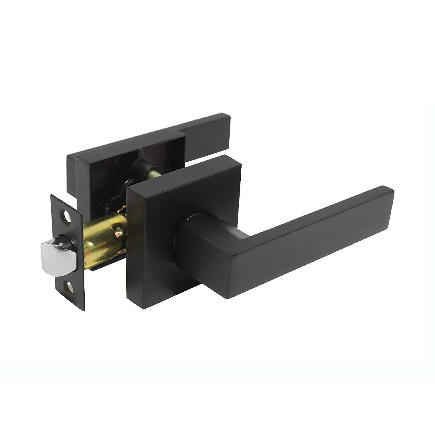 Heavy-Duty Tubular Lever Lock 718BL-PS Matt Black Passage