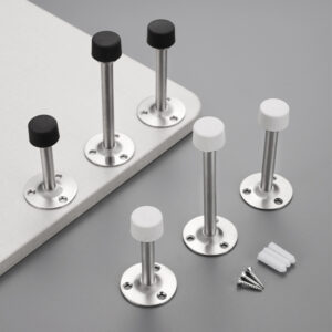 DT011 stainless steel extended door stopper with rubber buffer